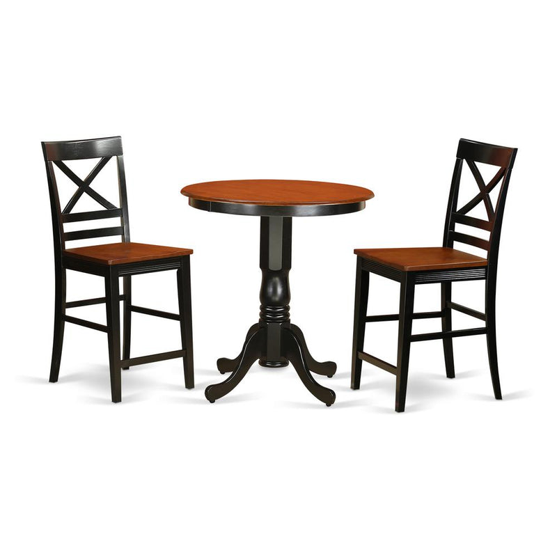 3  PC  counter  height  Table  and  chair  set  -  Dining  Table  and  2  counter  height  stool.