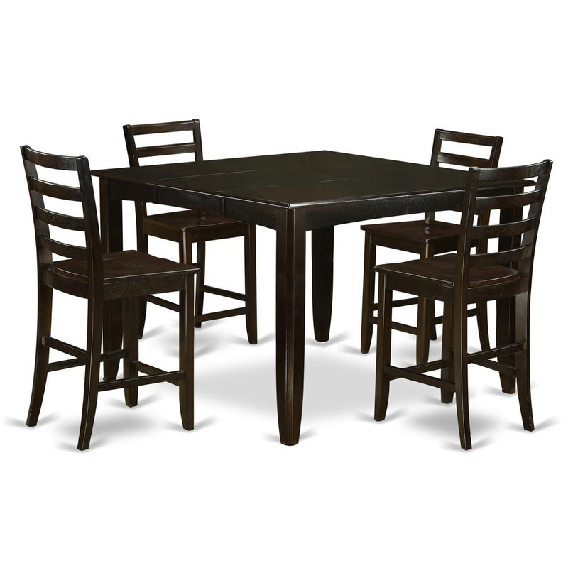 5  PC  pub  Table  set-  Square  Table  and  4  Kitchen  counter  Chairs