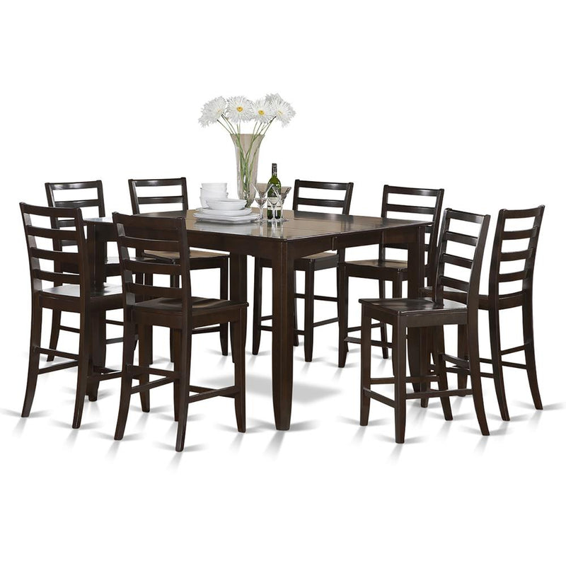 9  Pc  counter  height  set-  Square  Table  and  8  counter  height  Chairs