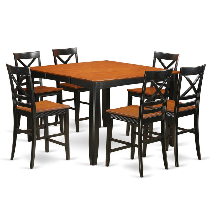 7  Pc  counter  height  Dining  room  set  -  Dining  Table  and  6  Kitchen  bar  stool.