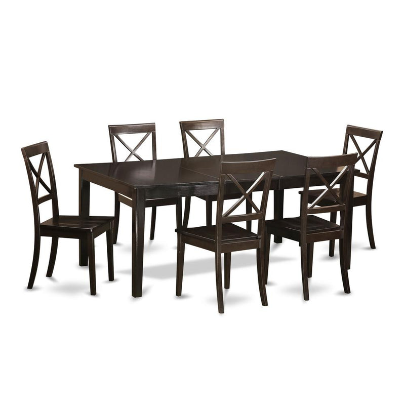 7  PC  Dining  room  set  for  6-Dining  Table  with  Leaf  and  6  Dinette  Chairs.