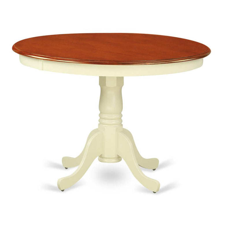 Hartland  Table  42"  diameter  Round    Table  -Buttermilk  and  Cherry  Finish