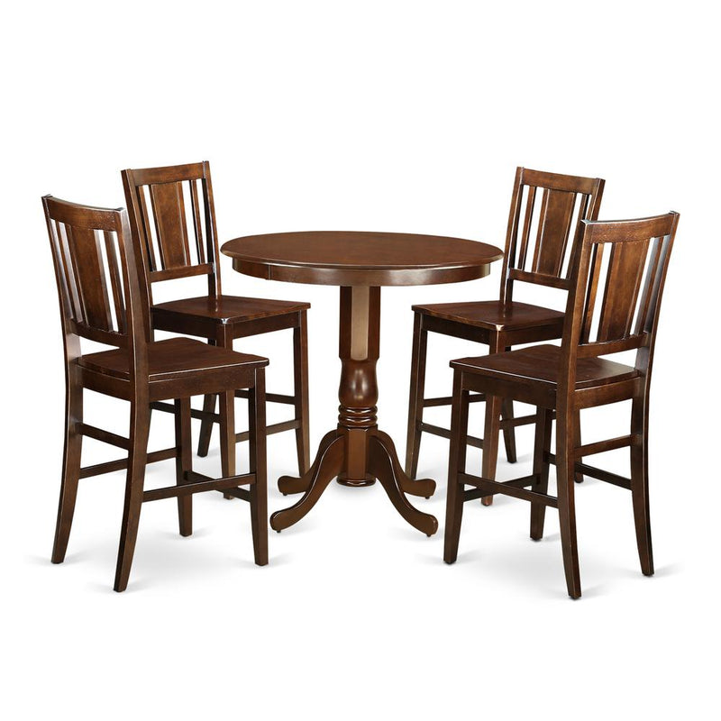 5  Pc  counter  height  pub  set  -  high  Table  and  4  dinette  Chairs.