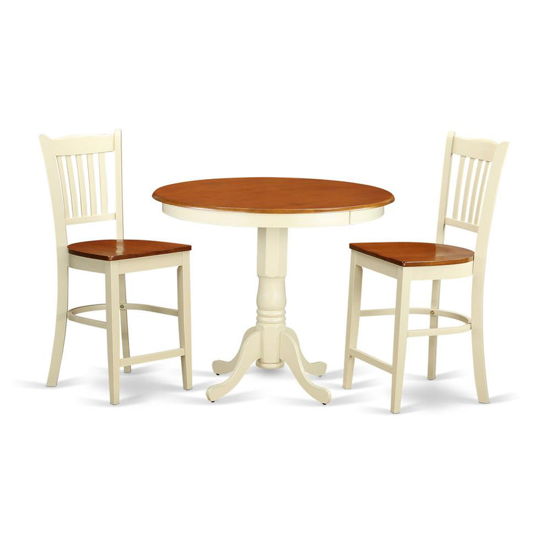 3  PC  Dining  counter  height  set-pub  Table  and  2  Dining  Chairs.