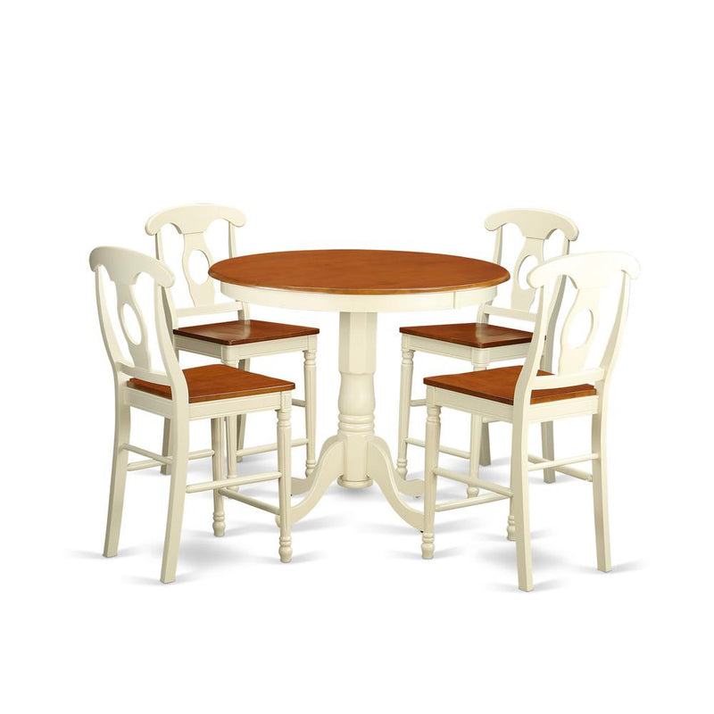 5  PC  counter  height  pub  set  -  Table  and  4  counter  height  stool.