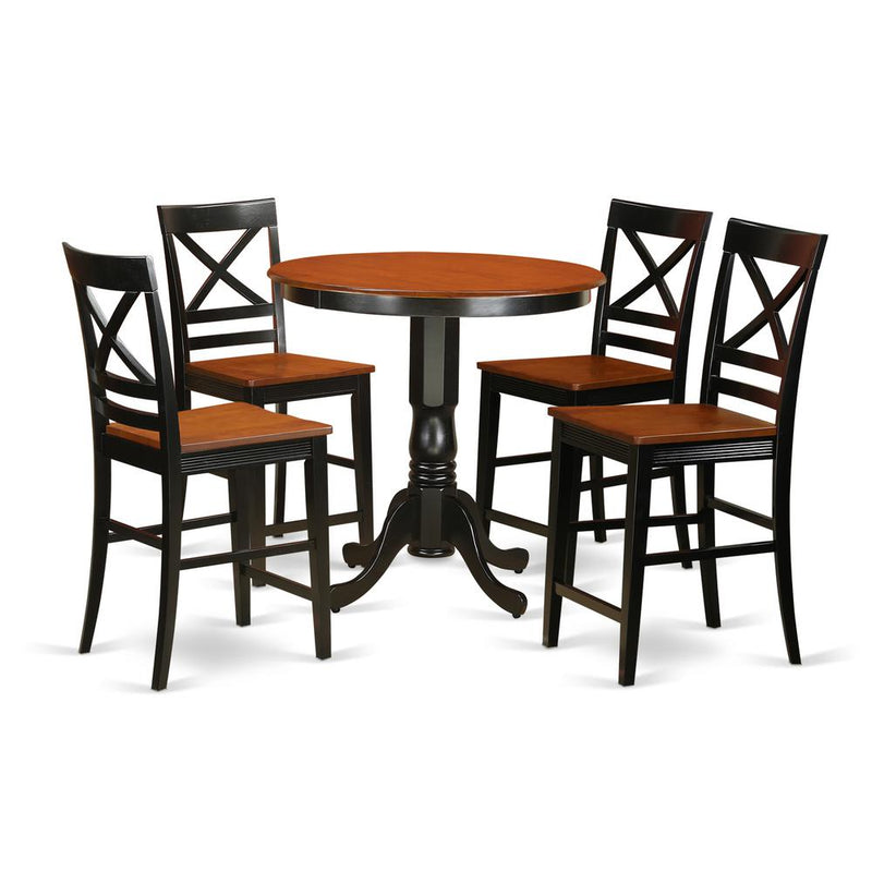 5  Pc  counter  height  Table  and  chair  set  -  high  top  Table  and  4  counter  height  stool.