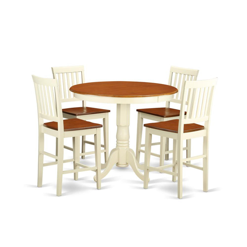 5  Pc  counter  height  Dining  set-high  Table  and  4  Kitchen  Chairs