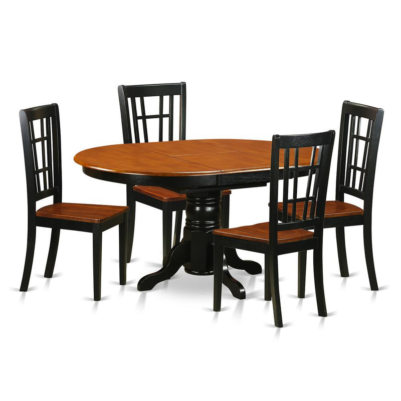 5  PC  Kitchen  Table  set-Dining  Table  and  4  Wooden  Kitchen  Chairs