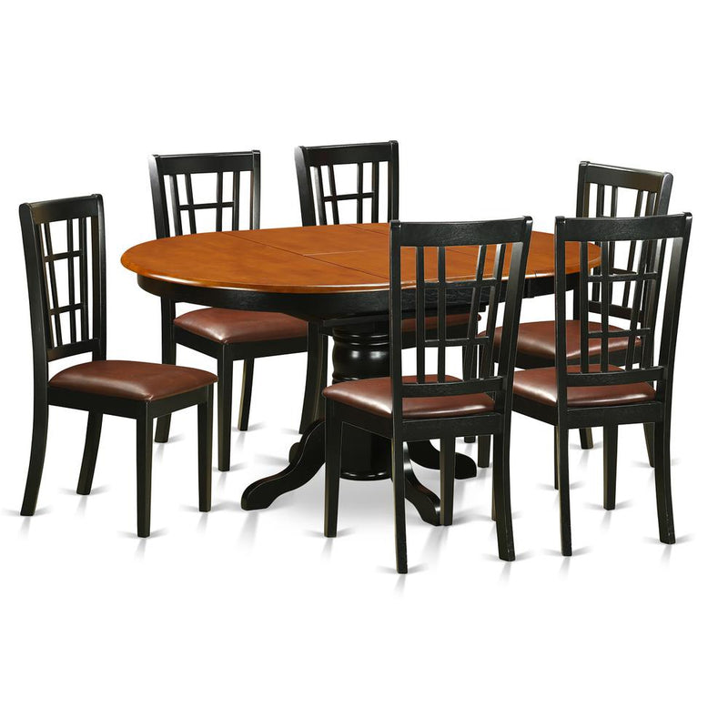 7  PC  Dining  room  set-Dining  Table  and  6  Wooden  Kitchen  Chairs