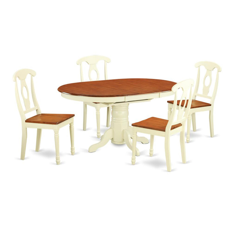 5  PC  Dining  room  set-Oval  Dining  Table  and  4  Dining  Chairs