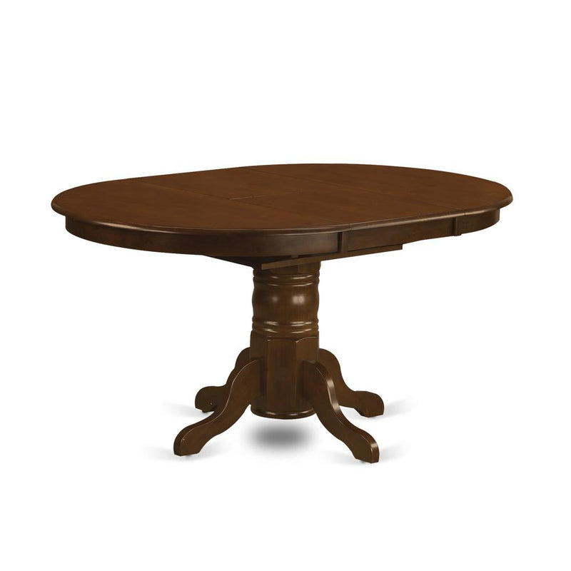 Kenley  Oval  Single  Pedestal  Oval  Dining  Table  42"x60"  with  18"  Butterfly  Leaf