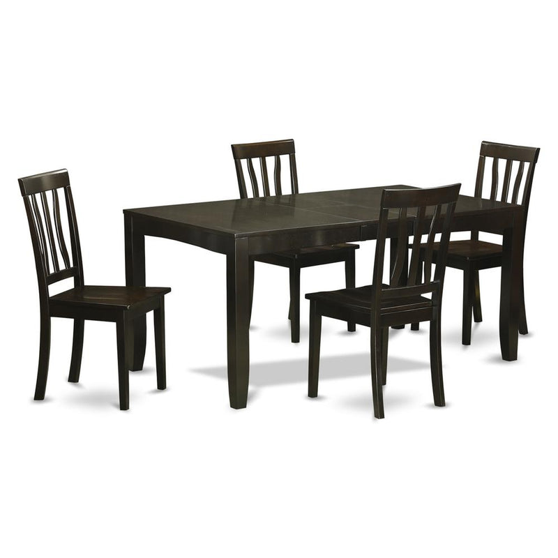 5  Pc  Dining  room  set  for  4-Dining  Table  with  Leaf  and  4  Kitchen  Chairs.