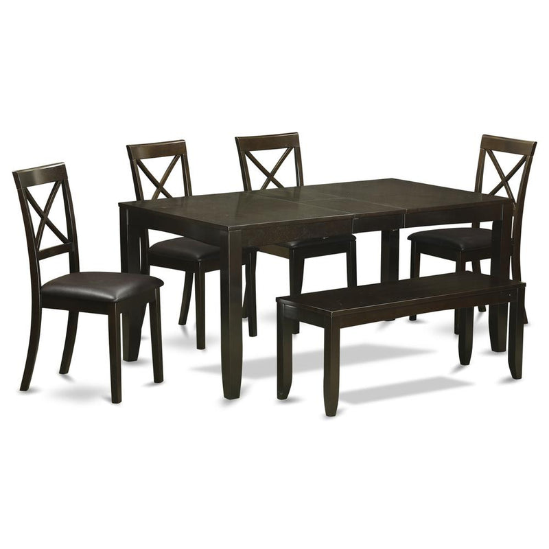 6  PC  Dining  Table  with  bench-Kitchen  Tables  Plus  4  Dining  Chairs  and  Bench