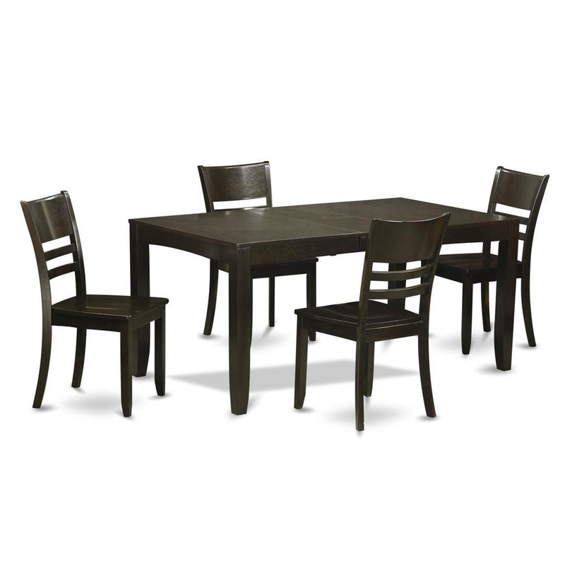 5  Pc  Dining  room  set-Kitchen  Tables  with  Leaf  and  4  Chairs  for  Dining  room