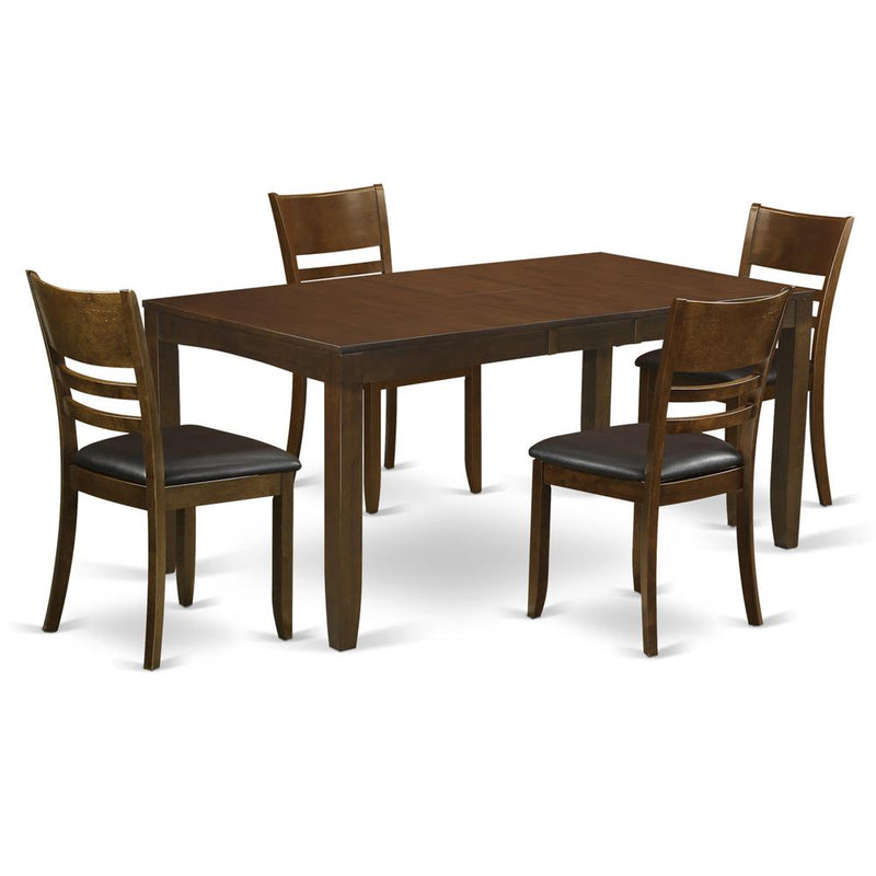 5  Pc  Dining  room  set  for  4-Dining  Table  with  Leaf  and  4  Dining  Chairs