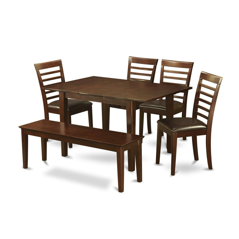 6  Pc  small  Kitchen  Table  set-Table  and  4  Kitchen  Chairs  and  Dining  Bench