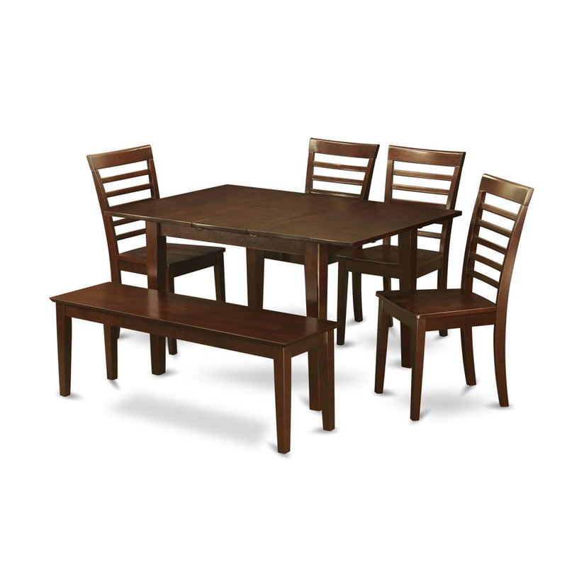 6  Pc  Kitchen  nook  Dining  set  -Table  and  4  Chairs  for  Dining  room  and  Bench