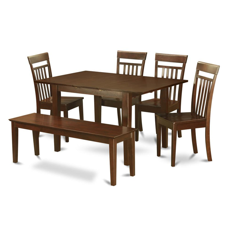 6  Pc  dinette  set-Kitchen  Table  and  4  Dining  Chairs  and  Dining  Bench