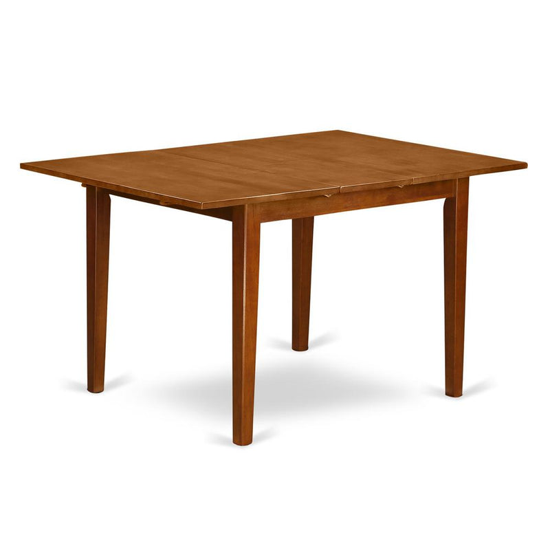 Milan  Rectangular  dinette  kitchen  Table  36"x54"  with  12"  butterfly  leaf  in  brown  finish