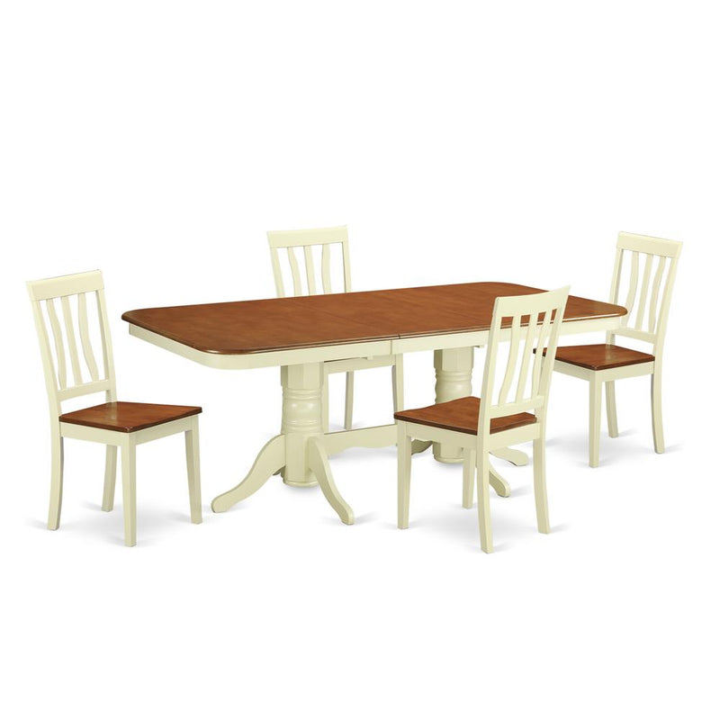 5  PcKitchen  nook  Dining  set  -  Dining  Table  and  4  Kitchen  Chairs