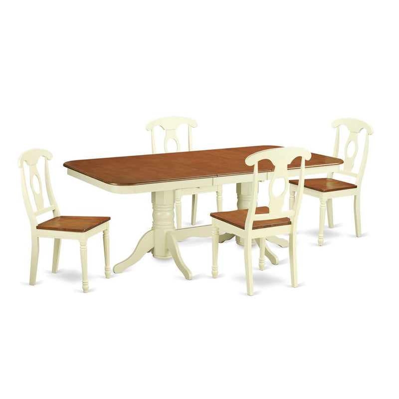 5  Pc  Dining  room  set  for  4-Dining  Table  with  Leaf  and  4  Chairs  for  Dining