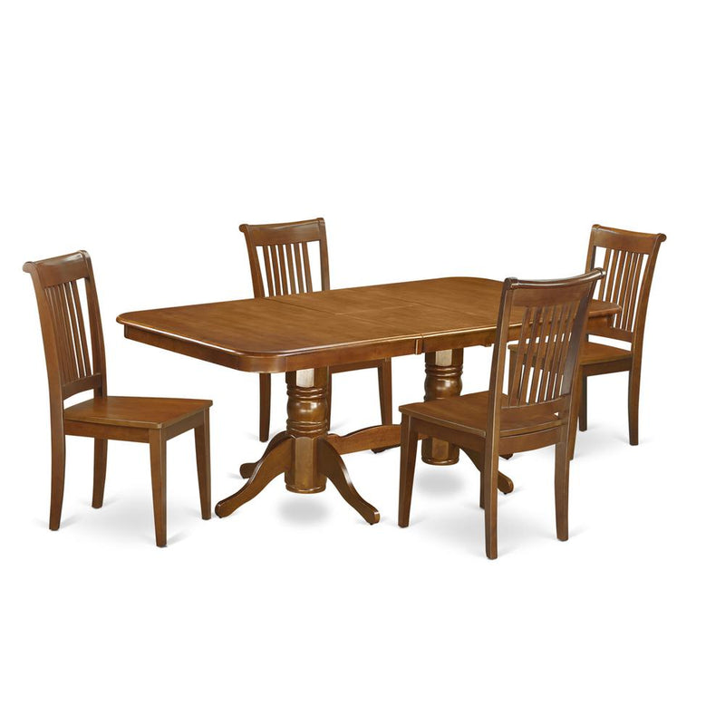 5  Pc  Dining  room  set  for  4  Dining  Table  with  Leaf  and  4  Dining  Chairs