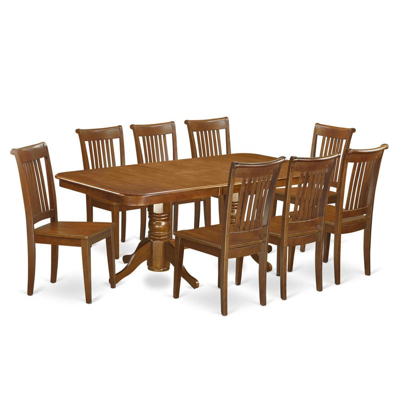 9  Pc  Dining  room  set  Table  with  Leaf  and  8  Kitchen  Dining  Chairs