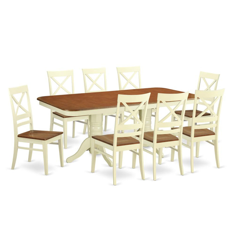 9  PC  Dining  room  set  for  8-  Dinette  Table  and  8  Dining  Chairs