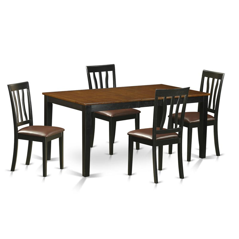 5  PC  Kitchen  Table  set-Dining  Table  and  4  Wood  Kitchen  Chairs