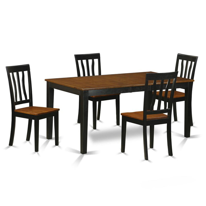 5  PC  Kitchen  Table  set-Dining  Table  and  4  Wood  Kitchen  Chairs