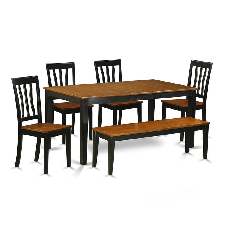 6  PC  Kitchen  Table  set-Dining  Table  and  4  Dining  Chairs  plus  a  bench