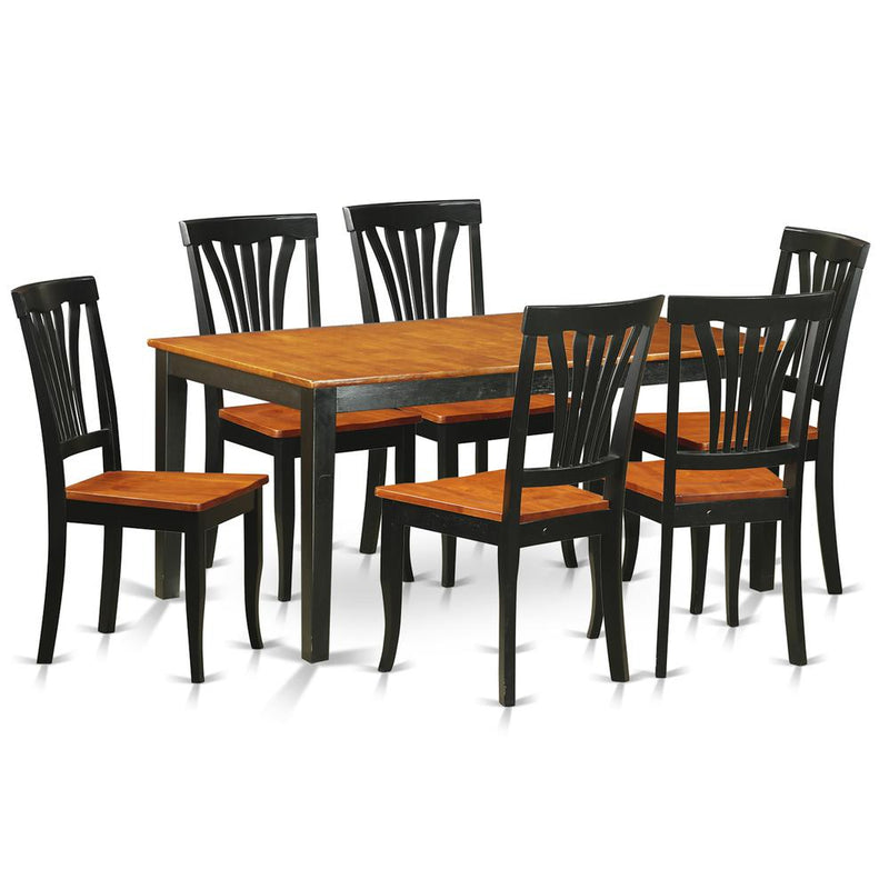 7  PC  Kitchen  Table  set-Dining  Table  and  6  Wood  Chairs