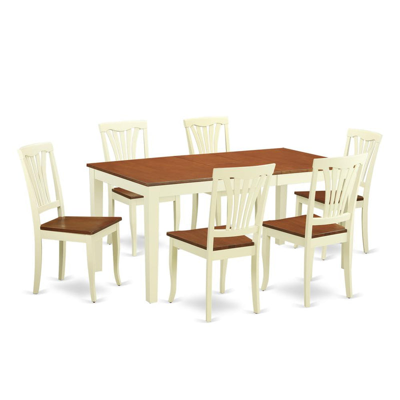 7  Pcs  Dining  set  -Kitchen  Table  and  6  Dining  Chairs