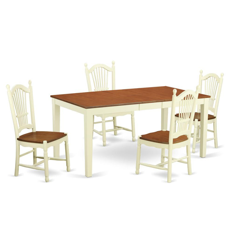 5  Pc  Dining  room  set  -  Dinette  Table  and  4  Kitchen  Dining  Chairs