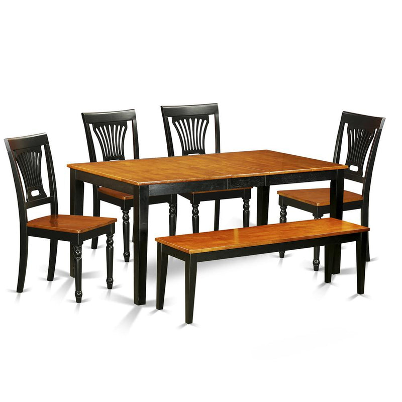 6  PC  Dining  room  set  with  bench-Kitchen  Tables  and  4  Dining  Chairs  Plus  bench