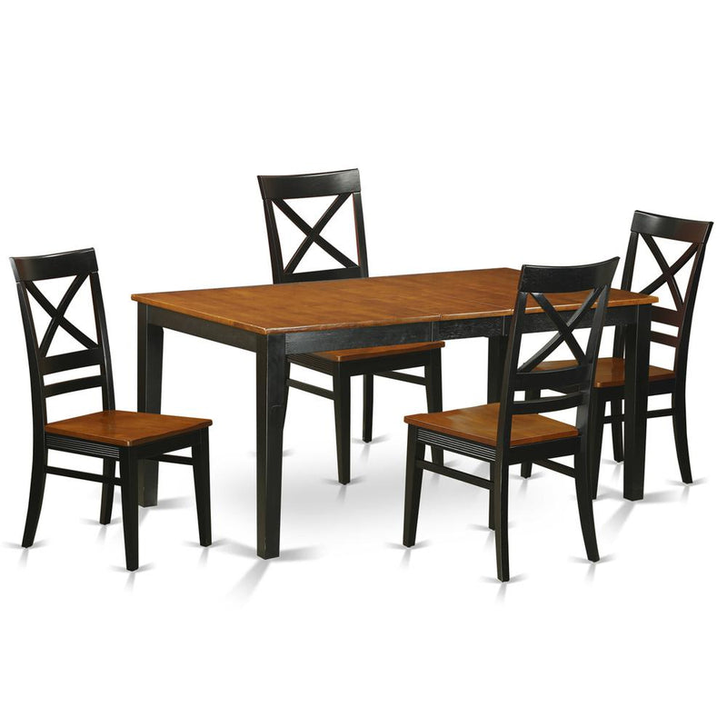 5  PC  Table  set-Dining  Table  and  4  Wood  Dining  Chairs