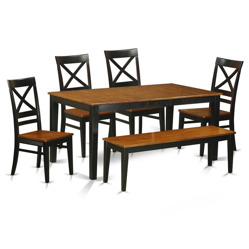 6  PC  Dining  room  set  with  bench-Kitchen  Tables  and  4  Dining  Chairs  Plus  bench