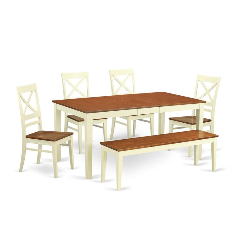 6  PC  dinette  set  -  Table  and  4  Dining  Chairs  plus  Bench