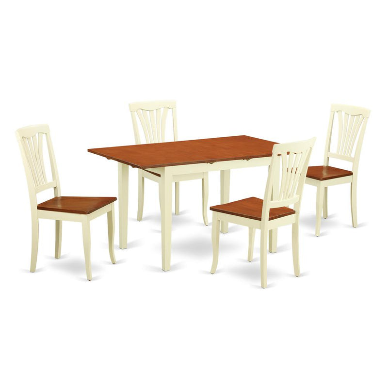 5  Pc  Dinette  set  for  4-Kitchen  Table  and  4  Dining  Chairs