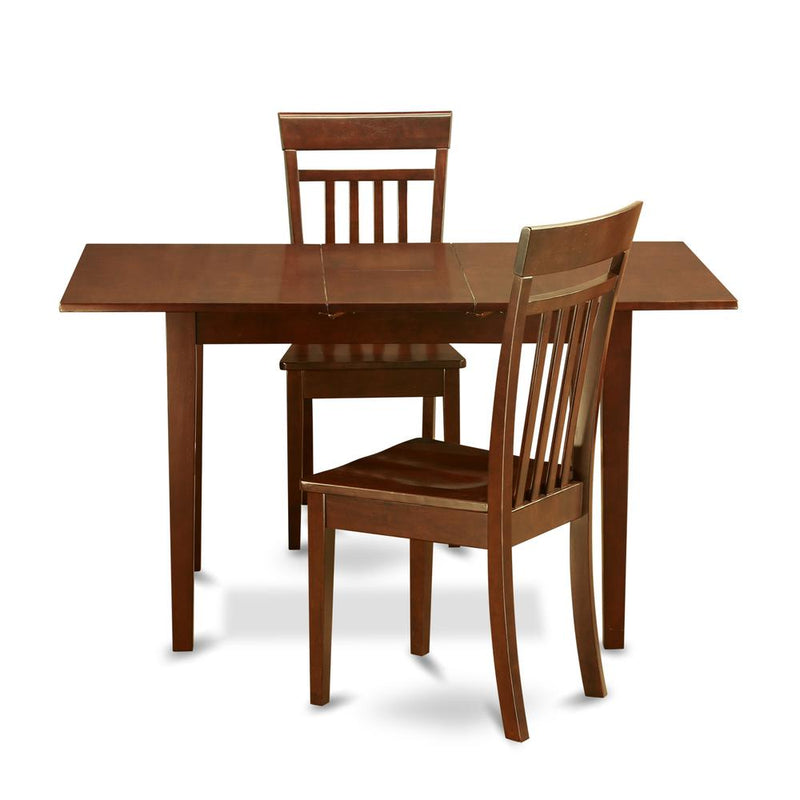 3  Pc  Kitchen  table  set  -  Kitchen  Table  with  Leaf  and  2  Kitchen  Dining  Chairs