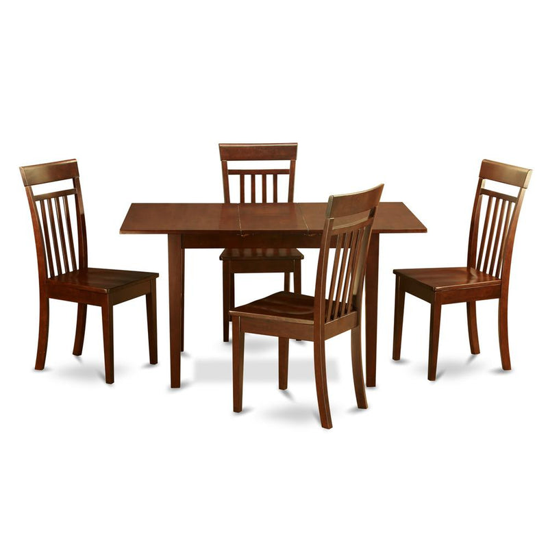 5  Pc  Kitchen  table  set  -  Table  with  Leaf  and  4  Dining  Table  Chairs