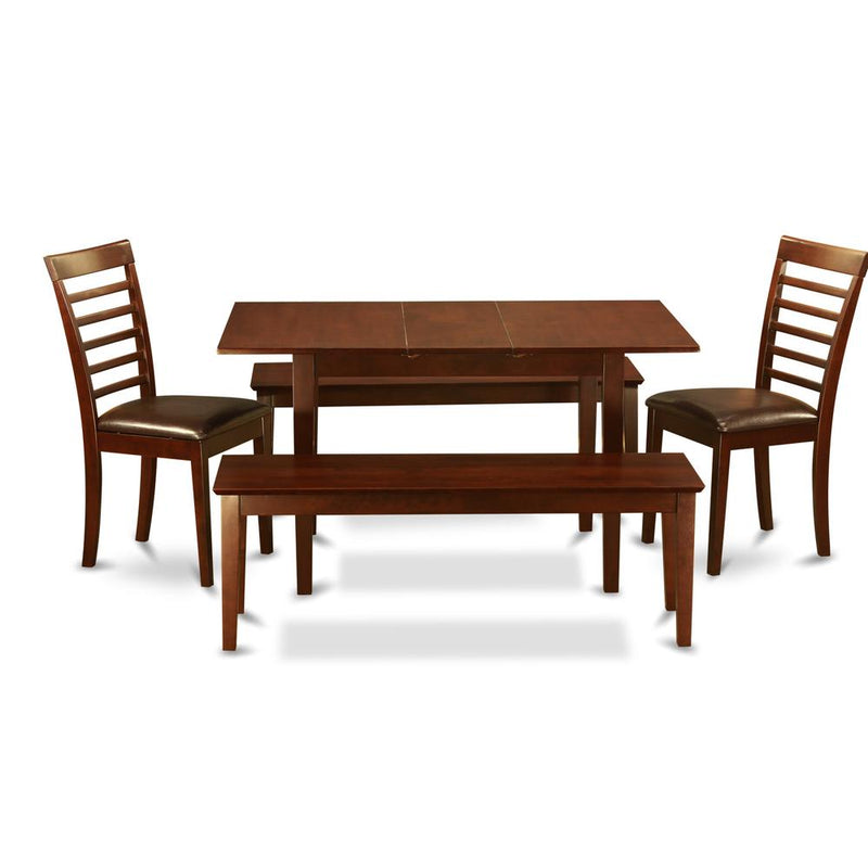 5  Pc  Kitchen  nook  Dining  set  -  Table  plus  2  Dining  Table  Chairs  and  2  Benches