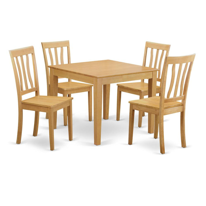 5  Pc  Kitchen  Table  -square  Table  and  4  Kitchen  Chairs