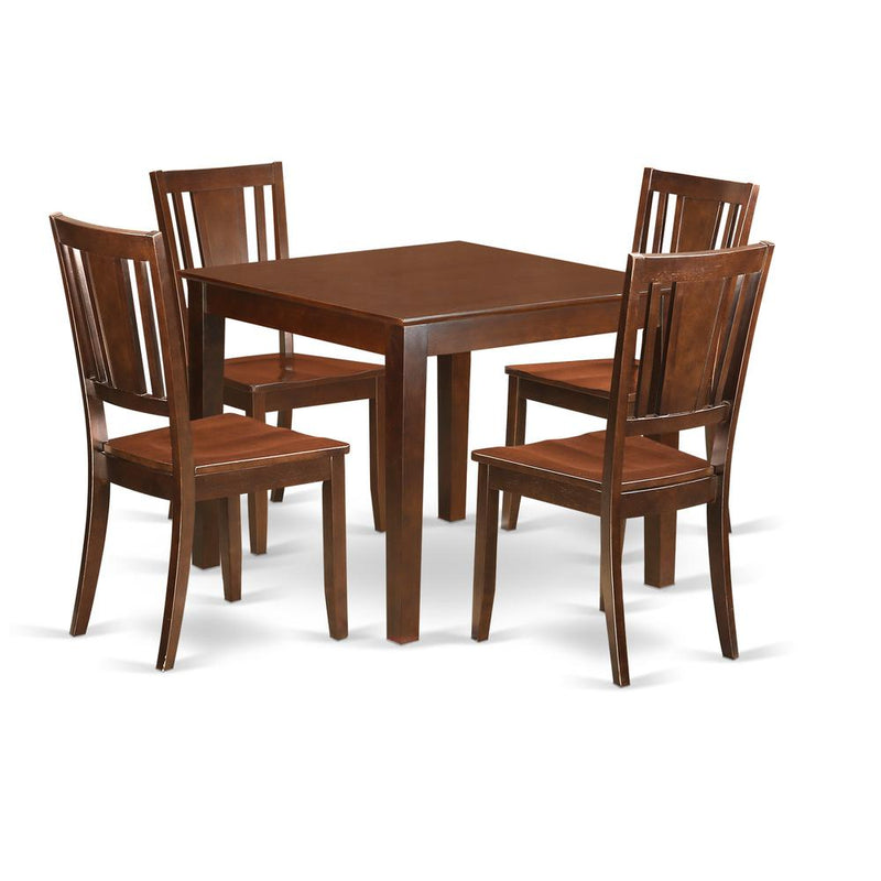 5  PC  Kitchen  Tables  and  chair  set  with  a  Dining  Table  and  4  Dining  Chairs  in  Mahogany