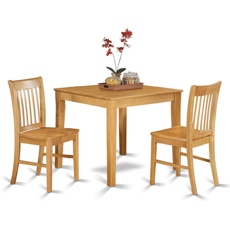 3  Pc  small  Kitchen  Table  set  -  square  Kitchen  Table  and  2  dinette  Chairs