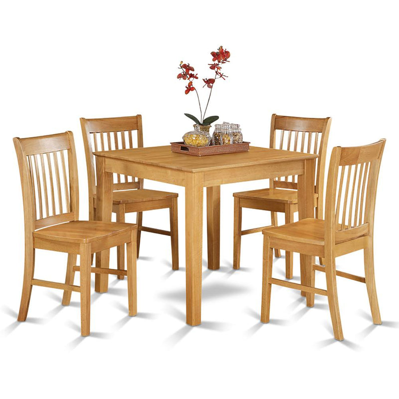 5  Pc  Kitchen  Table  -  square  Table  and  4  Kitchen  Dining  Chairs