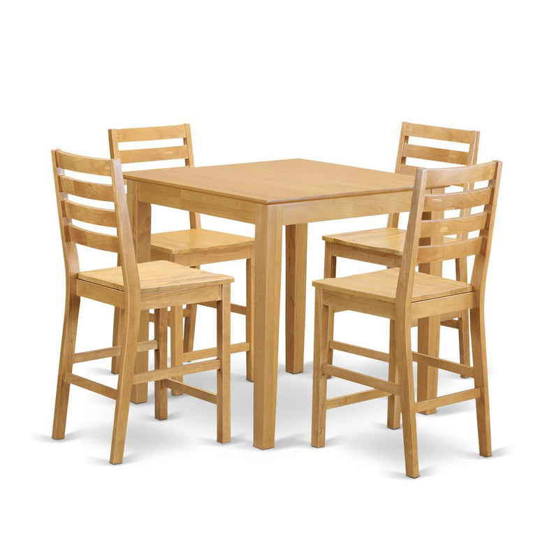 5  Pc  counter  height  set  -  high  top  Table  and  4  counter  height  Chairs.