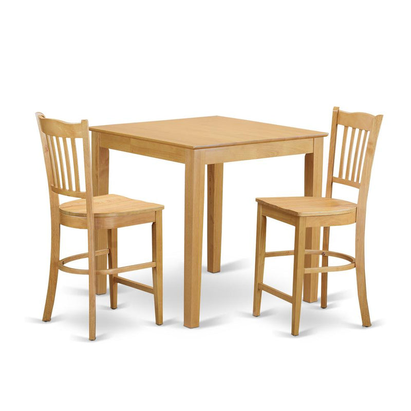 3  Pc  counter  height  set  -  high  Table  and  2  dinette  Chairs.