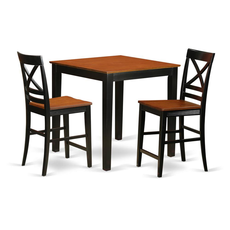 3  PC  pub  Table  set  -  Kitchen  dinette  Table  and  2  counter  height  Dining  chair.