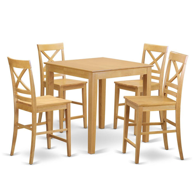 5  PC  counter  height  Dining  set  -  counter  height  Table  and  4  counter  height  stool.